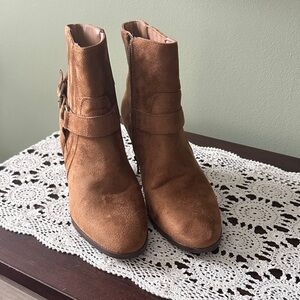 New Directions Brown Suede Ankle Boots